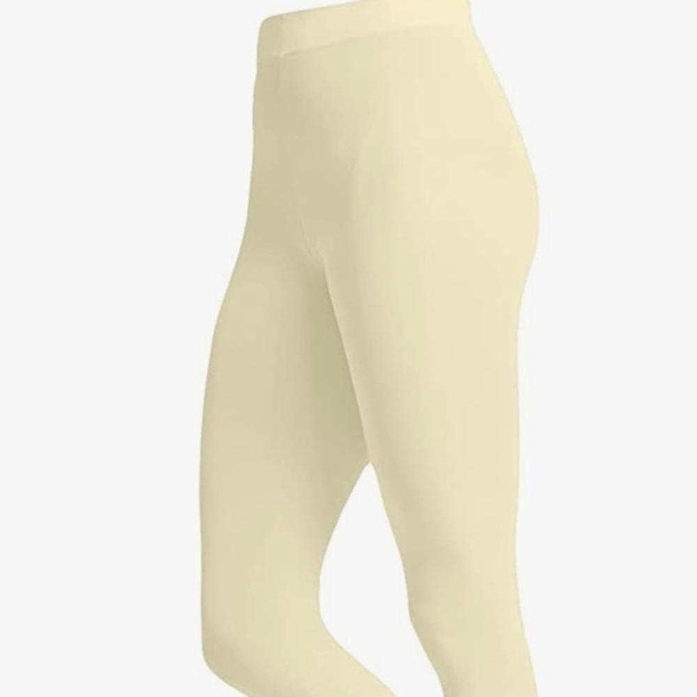 EMEM Apparel Women's Solid Colored Opaque Microfiber Footed Tights ivory white